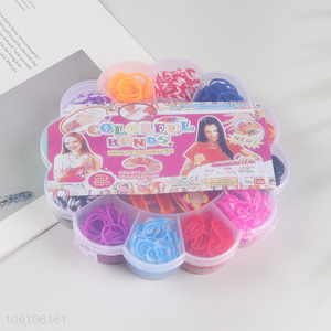 Latest products colourful rubber bands diy bracelet making toys for kids girls