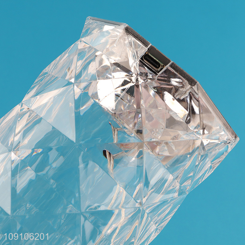 Good Quality Crystal Table Lamp USB Rechargeable Led Crystal Night Lamp