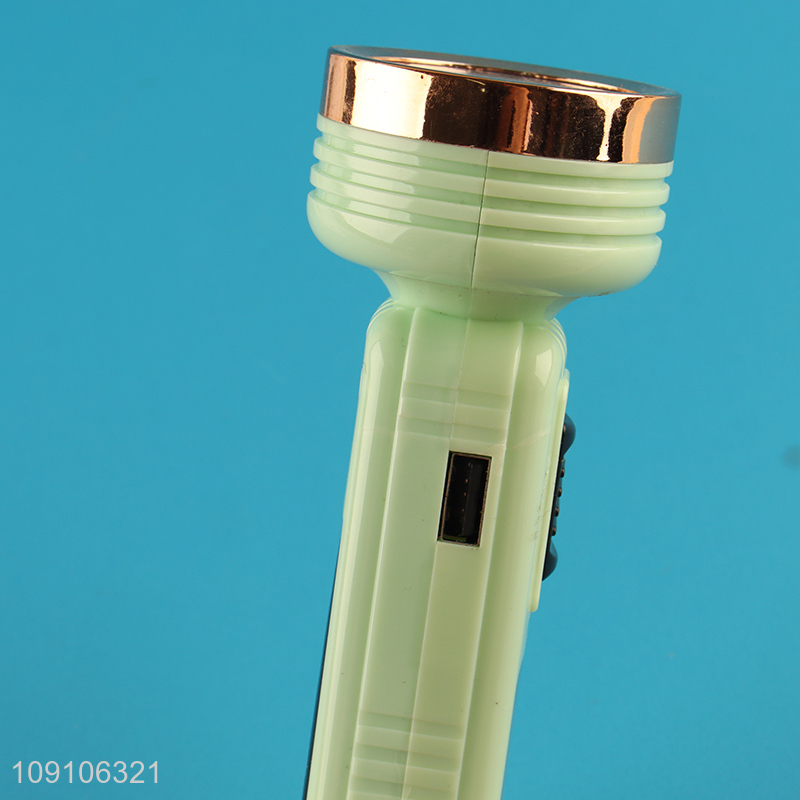 New Product Solar Rechargeable Led Flashlight Outdoor Emergency Lamp