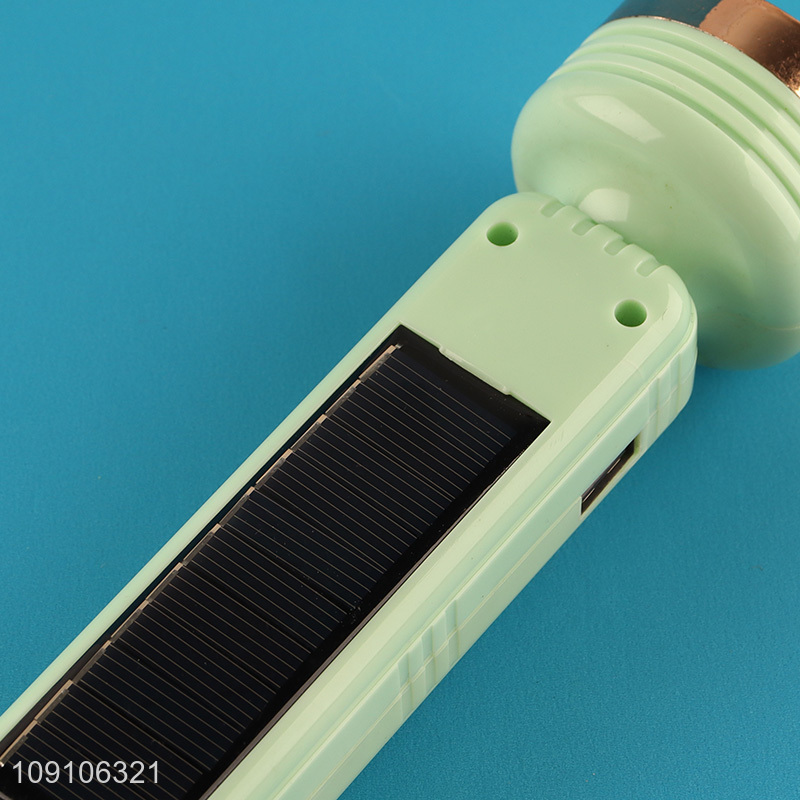 New Product Solar Rechargeable Led Flashlight Outdoor Emergency Lamp