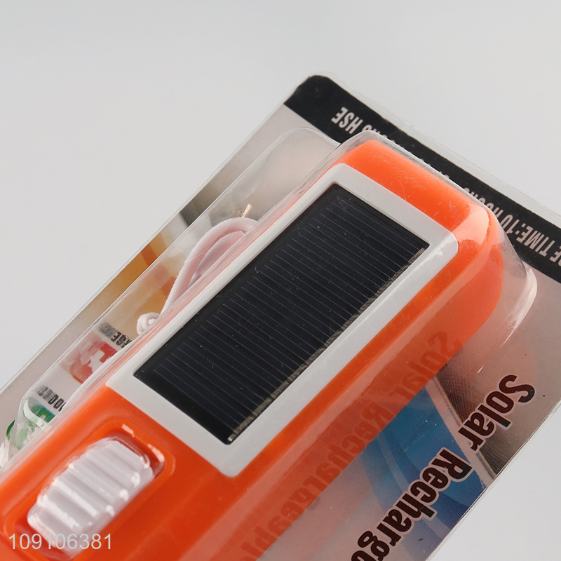 Good Quality Solar Rechargeable Led Torch Light Outdoor Led Flashlight