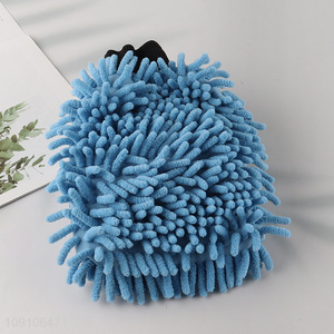 New Arrival Chenille Car Wash Mitt Single Sided Microfiber Car Wash Mitt