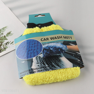 High Quality Car Wash Mitt Double Sided Coral Fleece Car Wash Mitt