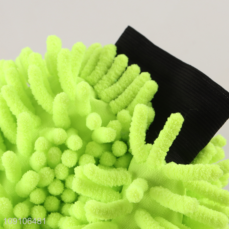 Good Quality Lint Free Double Sided Chenille Microfiber Car Wash Mitt