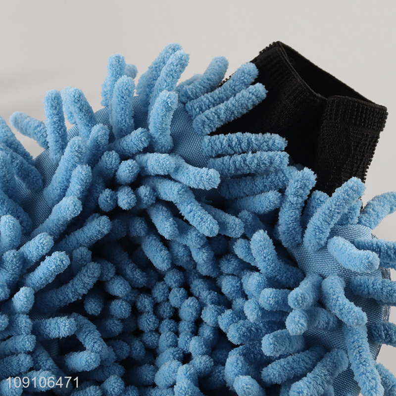 New Arrival Chenille Car Wash Mitt Single Sided Microfiber Car Wash Mitt