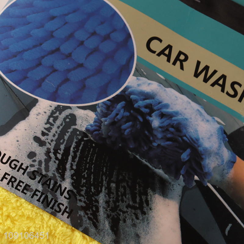 High Quality Car Wash Mitt Double Sided Coral Fleece Car Wash Mitt