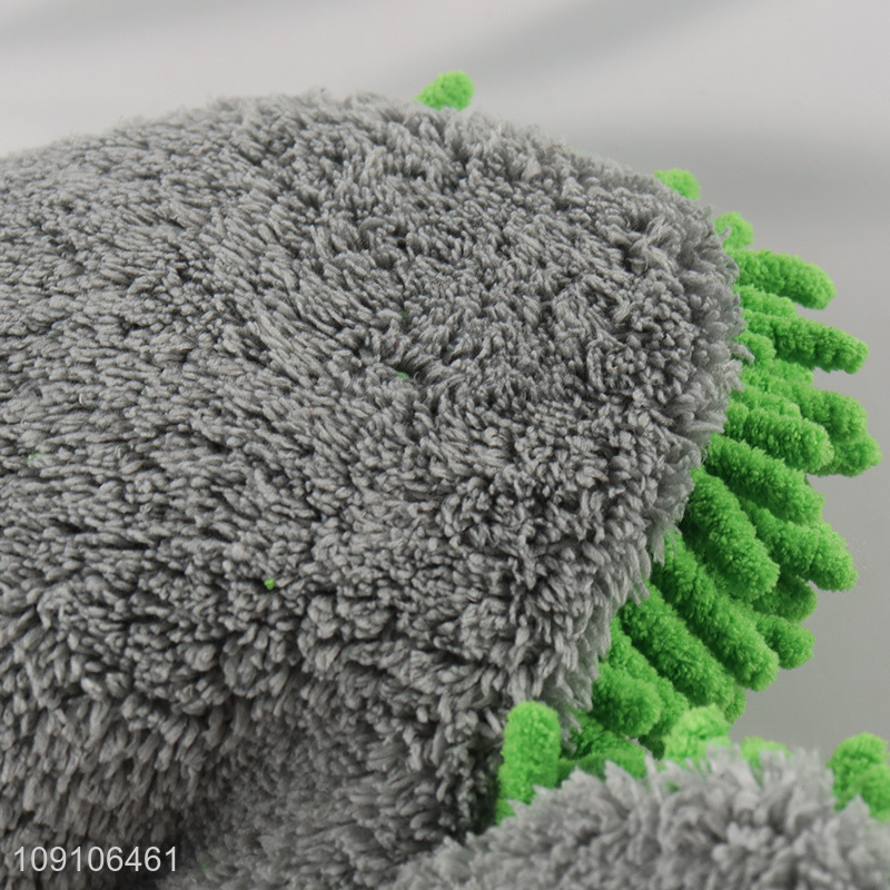 Hot Selling Car Wash Mitt Single Sided Chenille Microfiber Car Wash Mitt