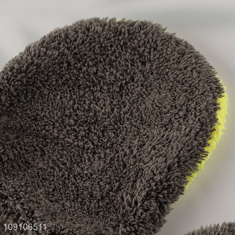 New Product Bi-Color Coral Fleece Car Washing Mitt Car Cleaning Glove