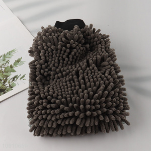 Factory Supply Chenille Car Wash Mitt Double Sided Car Washing Mitt