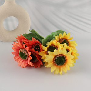 High Quality Artificial Sunflower Bouquet Fake Sunlower for Wedding Decor