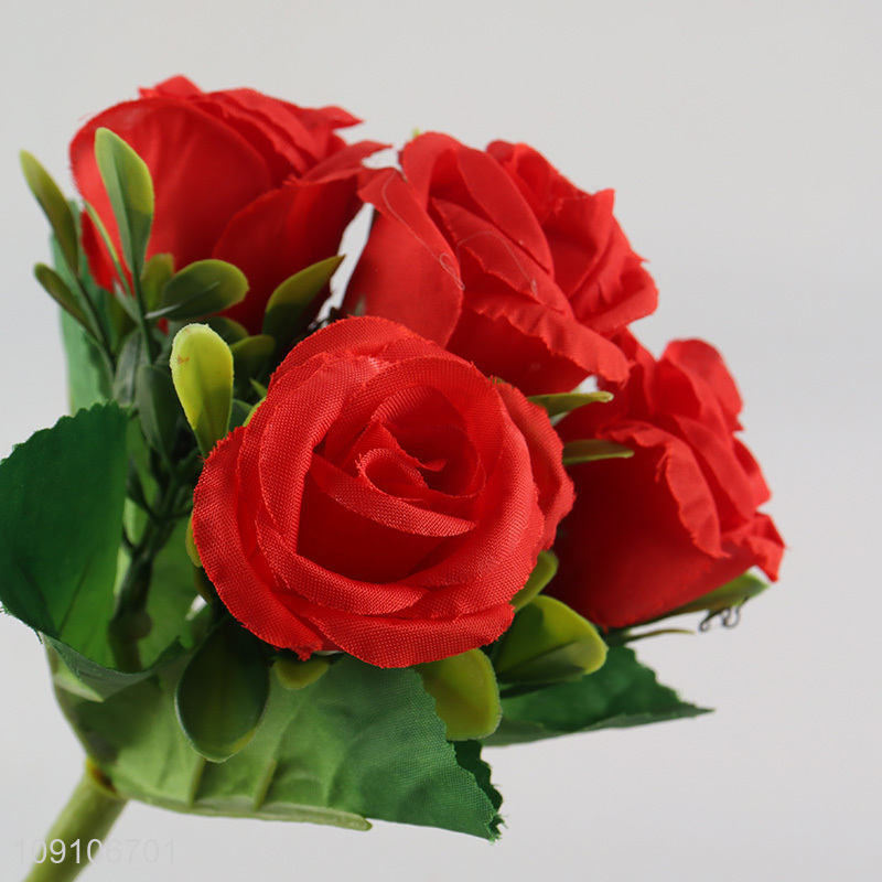 Wholesale Artificial Rose Flower Fake Flower for Home Office Wedding Decor