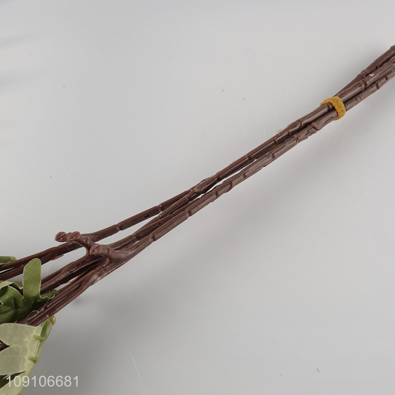 Factory Direct Sale Artificial Flower Faux Ball Chrysanthemum with Long Stem