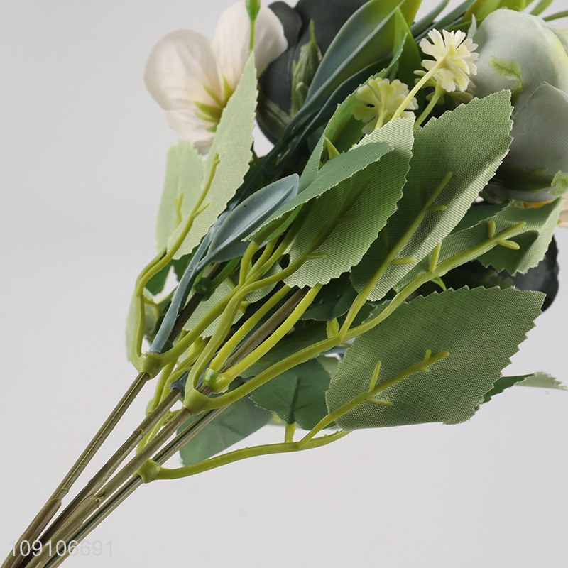 Hot Sale Artificial Rose Flower Faux Rose Fake Flower for Wedding Decor