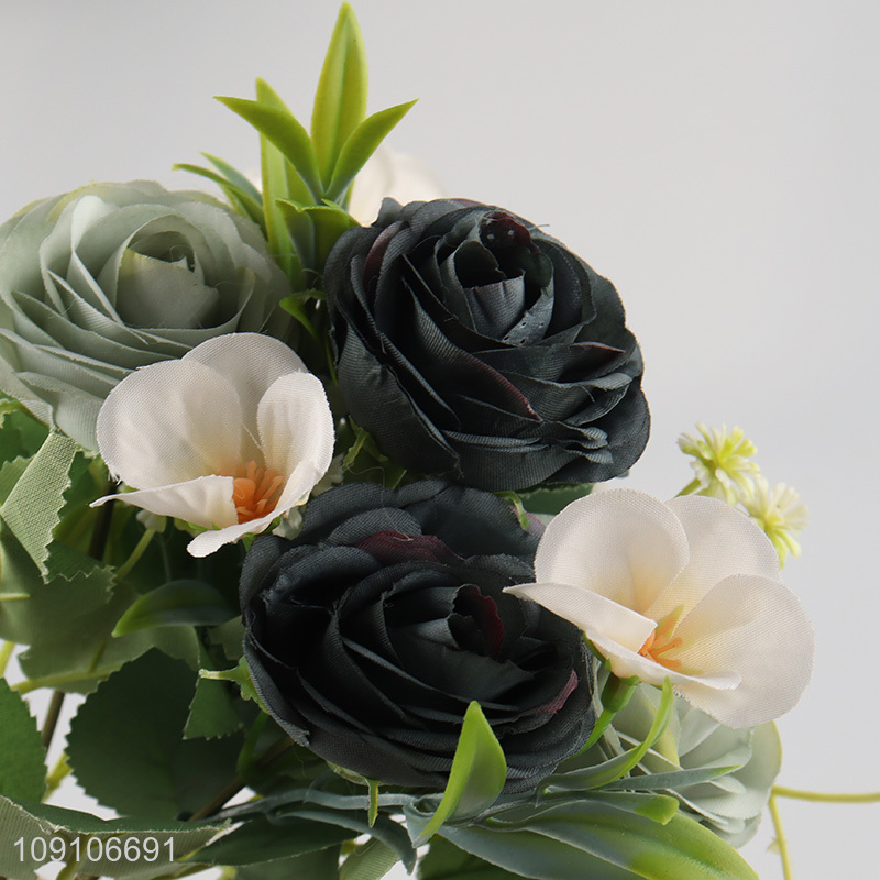 Hot Sale Artificial Rose Flower Faux Rose Fake Flower for Wedding Decor