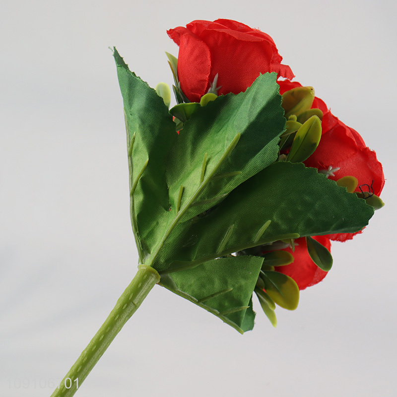 Wholesale Artificial Rose Flower Fake Flower for Home Office Wedding Decor