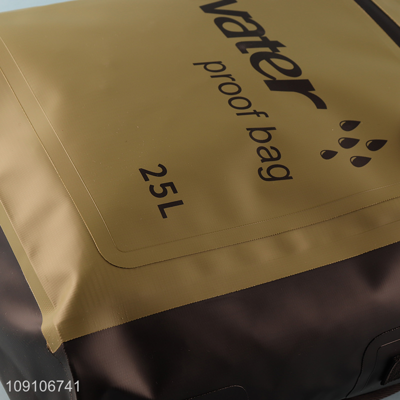 High Quality 25L Waterproof Dry Bag 500D PVC Mesh Dry Bag Bakcpack for Kayaking