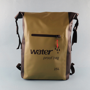High Quality 25L Waterproof Dry Bag 500D PVC Mesh Dry Bag Bakcpack for Kayaking