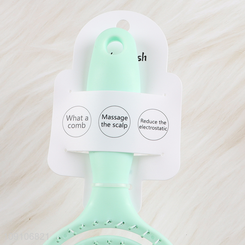 Hot selling anti-static hollow wide teeth hair comb hair brush