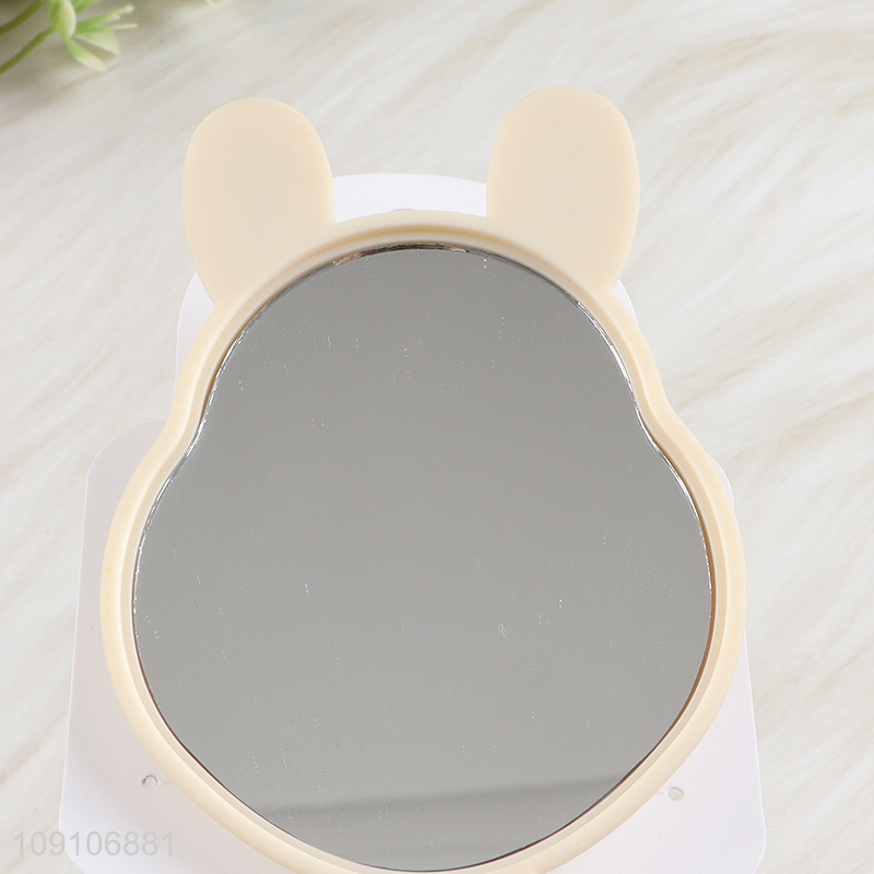 Yiwu market portable folding hair comb hair brush with makeup mirror