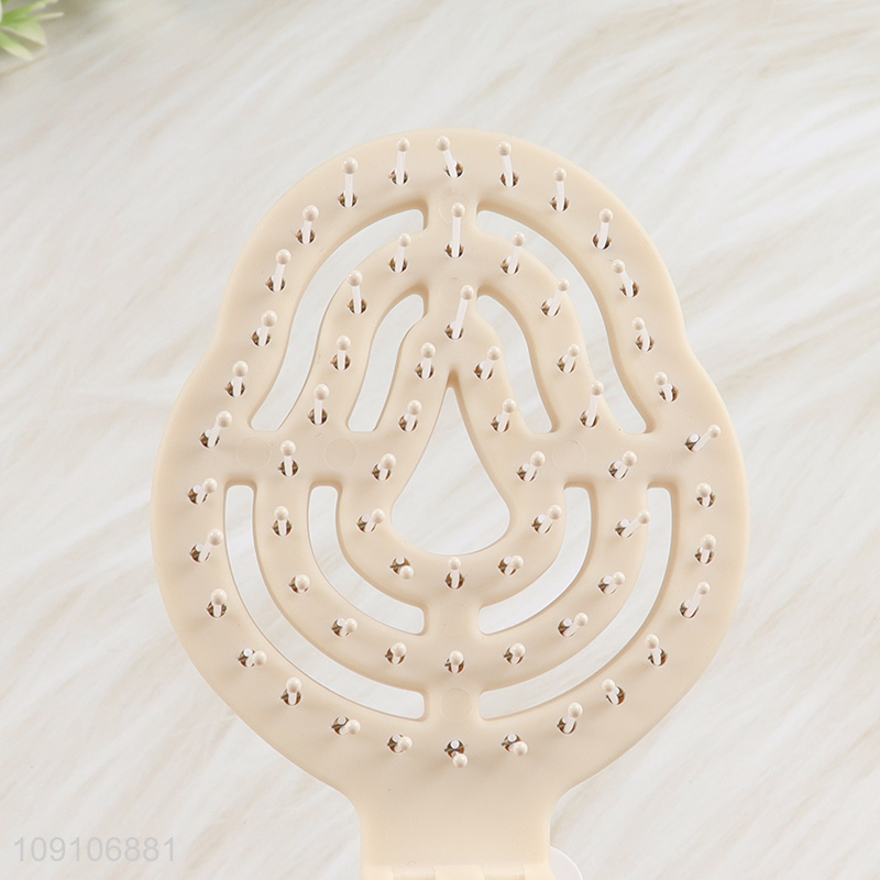 Yiwu market portable folding hair comb hair brush with makeup mirror