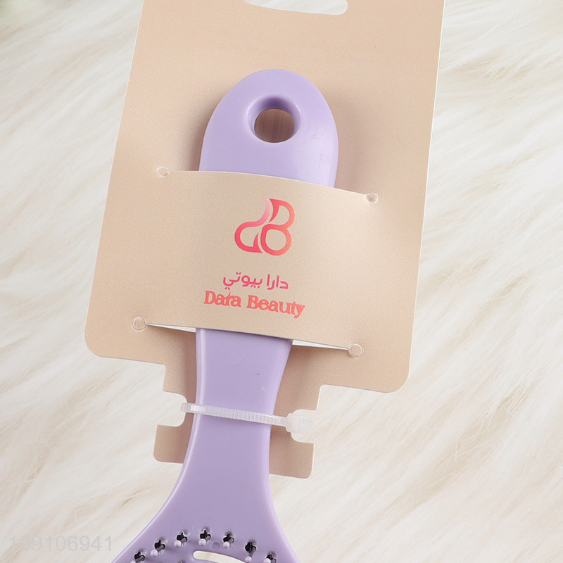 Popular products purple anti-static wide teeth hair comb hair brush