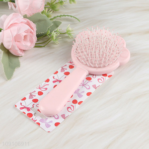 Top products pink professional wide teeth massage hair comb hair brush