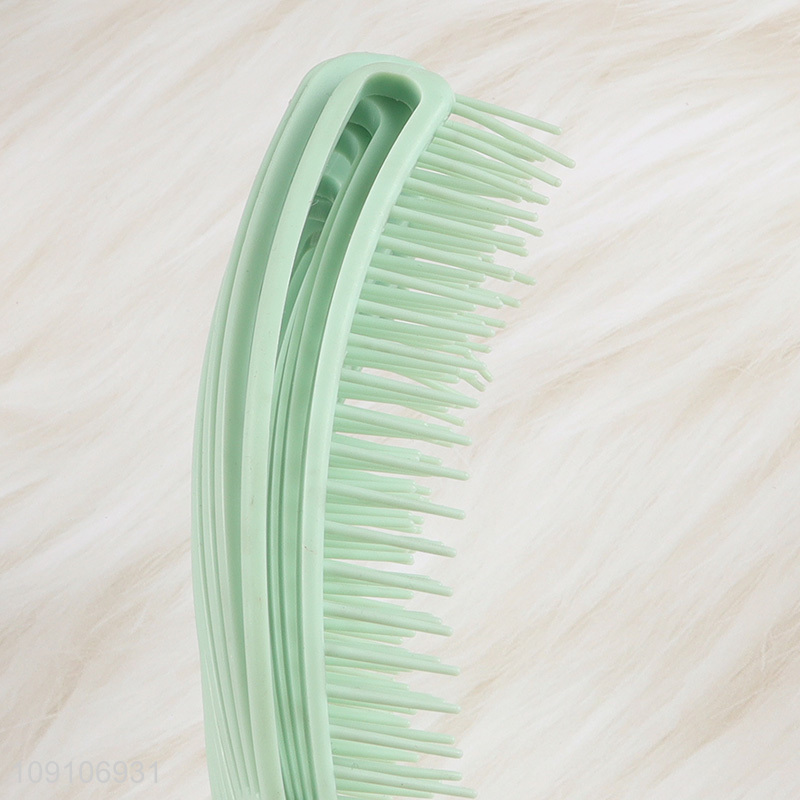 Hot products green professional anti-static hair comb hair brush for sale