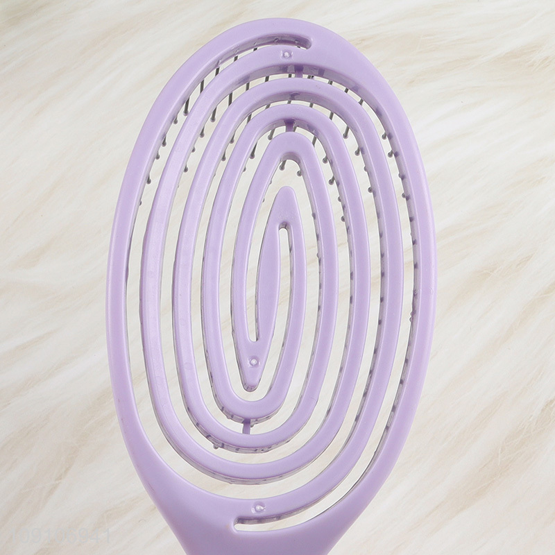 Popular products purple anti-static wide teeth hair comb hair brush