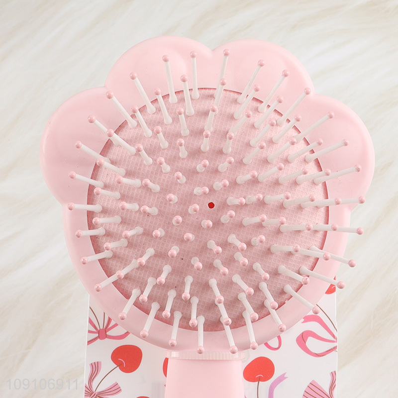 Top products pink professional wide teeth massage hair comb hair brush