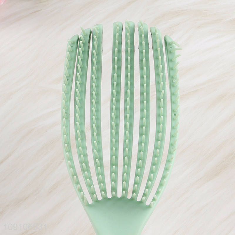 Hot products green professional anti-static hair comb hair brush for sale