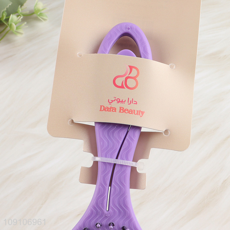 China wholesale purple wide teeth hair comb hair brush for hair salon tool