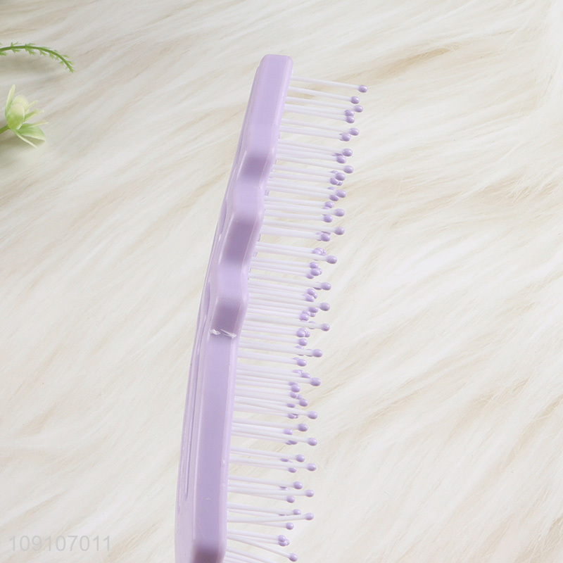 China products purple wide teeth massage hair comb hair brush