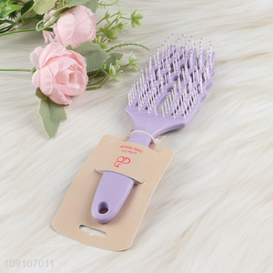 China products purple wide teeth massage hair comb hair brush