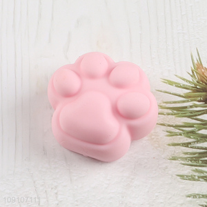 China supplier cat paw shape tpr squeeze toys stress relief toys