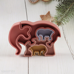Wholesale 3d Elephant Building Blocks Children Early Education Toy