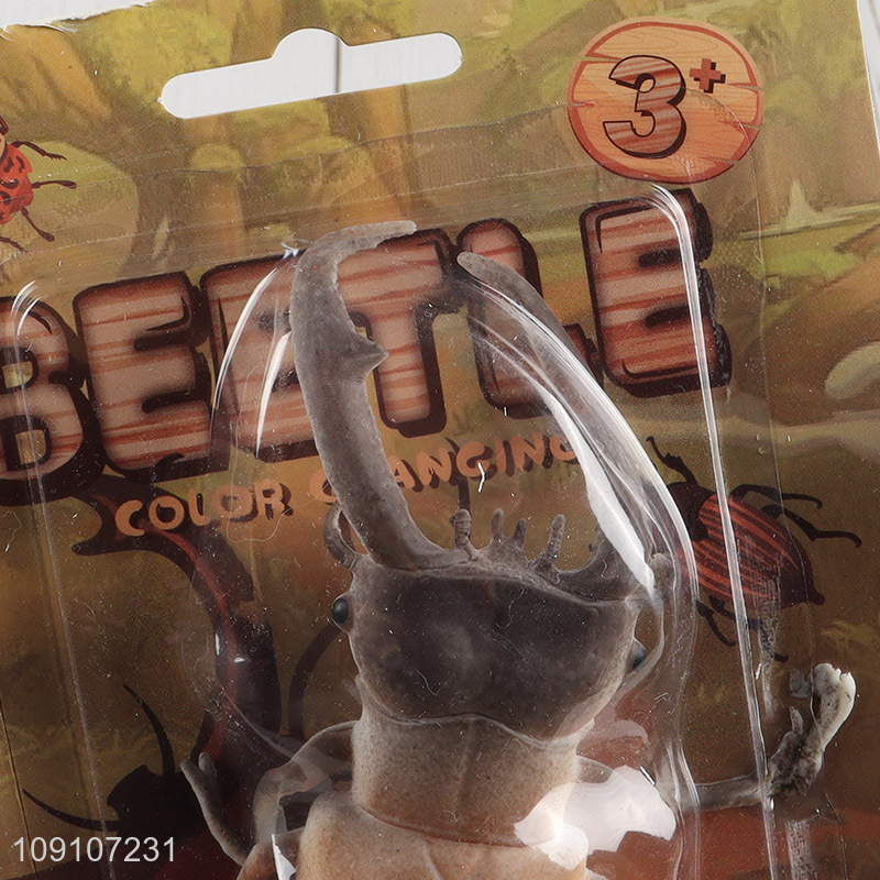 Latest products children beetle model toy color changing toy for sale