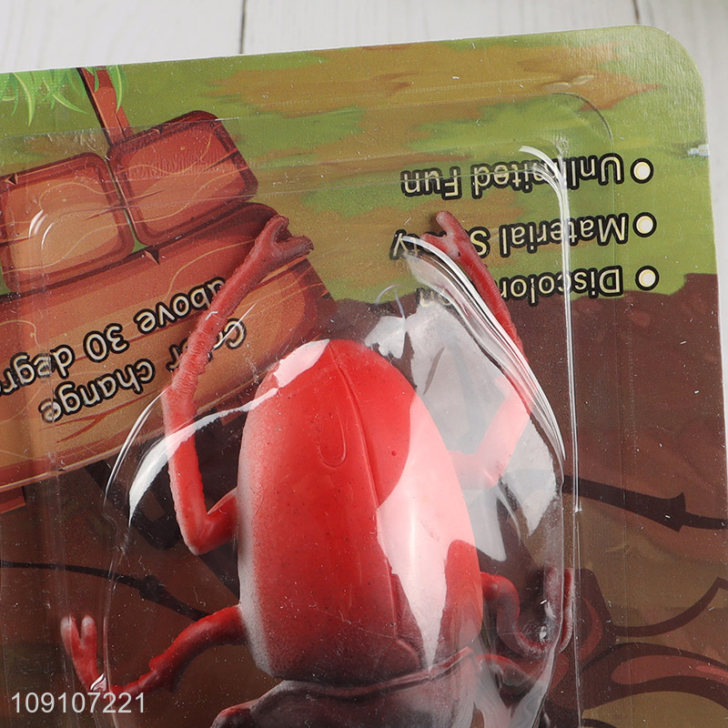 China factory beetle model toy color changing toy for children