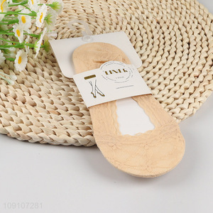 Hot selling summer breathable ladies non-slip boat socks wholesale