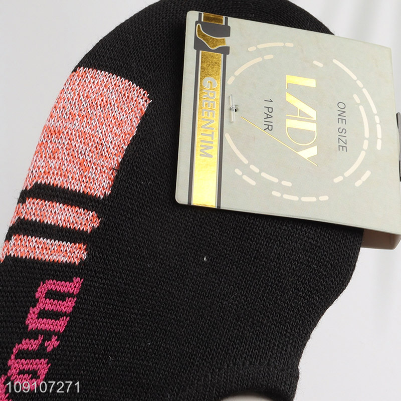 Popular products ladies black polyester breathable summer socks