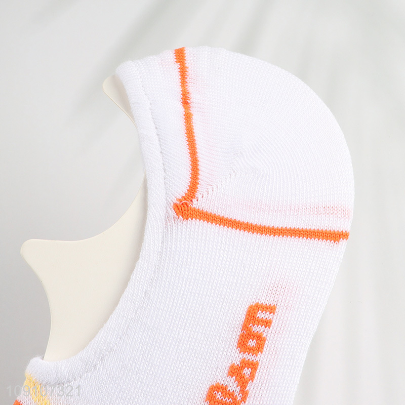 Most popular white breathable polyester ladies invisible boat stockings