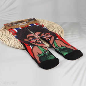 Hot products fashionable men polyester breathable casual socks