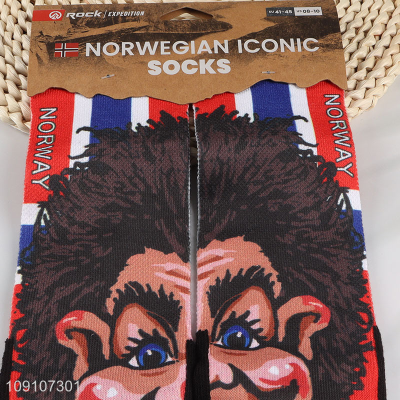 Hot products fashionable men polyester breathable casual socks