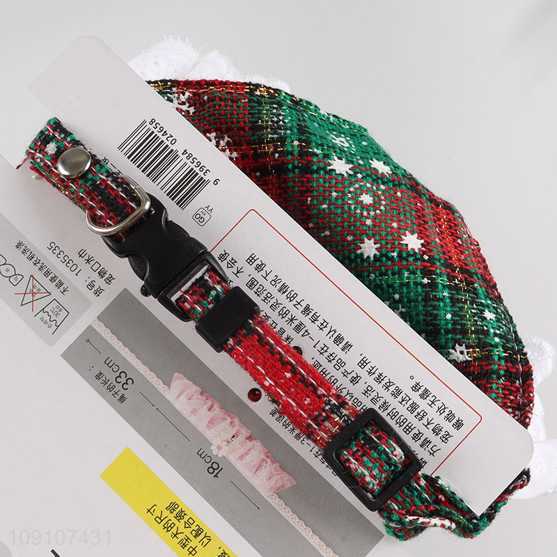 Top selling christmas style pet cat dog saliva towel with bell