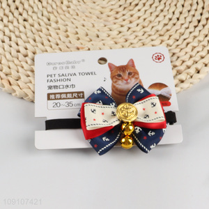 China factory fashionable pet cat dog bow ties with bells