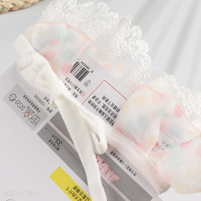 Hot products fashionable pet supplies lace pet saliva towel with bell