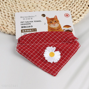 Hot selling fashionable dog cat adjustable pet saliva towel wholesale