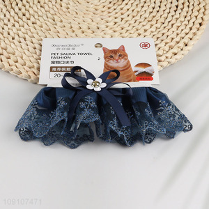 New arrival pet supplies lace pet saliva towel for sale