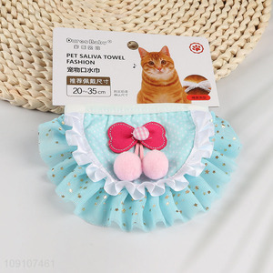 Top quality cute dog cat fashionable pet saliva towel for sale