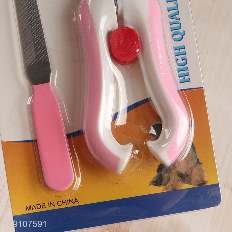 Top selling 2pcs pet nail clipper pet nail file set pet grooming tool set