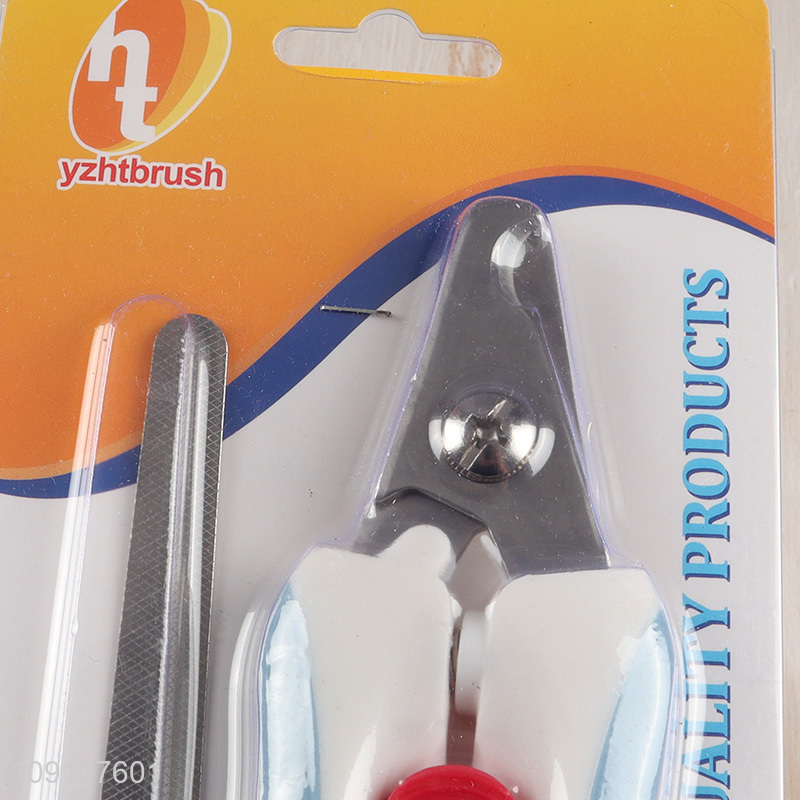 Hot items 2pcs professional pet nail clipper pet nail file set